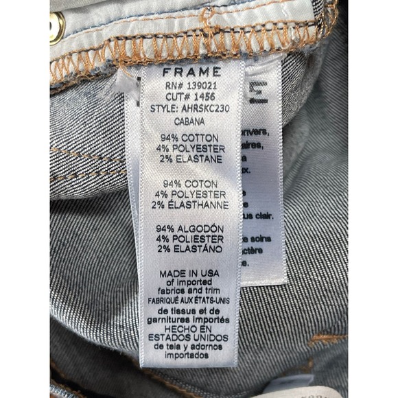 Womens Frame Ali High Rise Cigarette Slim Leg Blue Jean Size 25 - Picture 6 of 8
